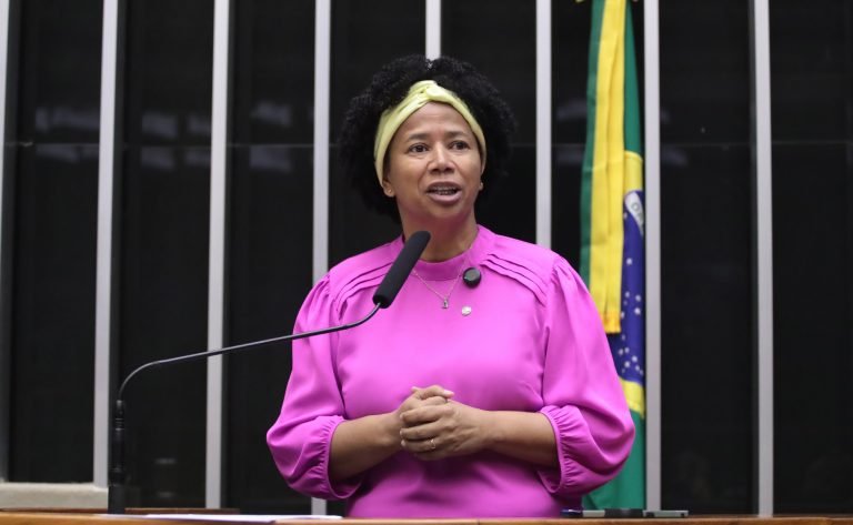 Deputada Silvia Cristina fala ao microfone