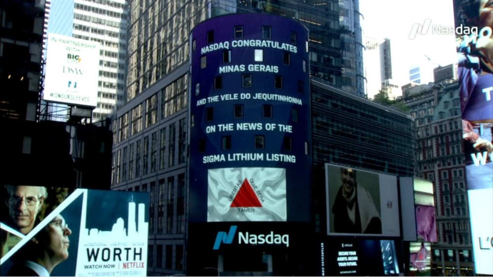 En 2021, Sigma celebrou sua entrada na Bolsa de Valores de Nova York (Foto: Divulgação/Sigma Lithium)