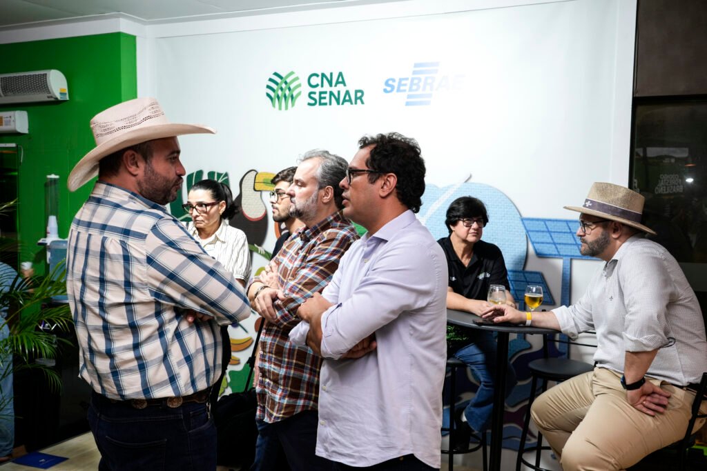 O acesso ao churrasco da Abiec na COP 30 era permitido apenas a quem tivesse assistido pelo menos uma das quatro palestras do dia na Agrizone (Foto: Fernando Martinho/Repórter Brasil)