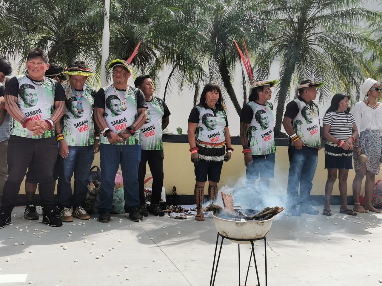 Abertura do Tribunal dos Povos contra o Ecogenocídio, articulado pela COP do Povo em Belém, durante a COP30 (Foto: Fernando Martinho/Repórter Brasil)