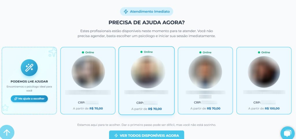 Versão atual do site Central Psicologia (Imagem: Reprodução/Central Psicologia)