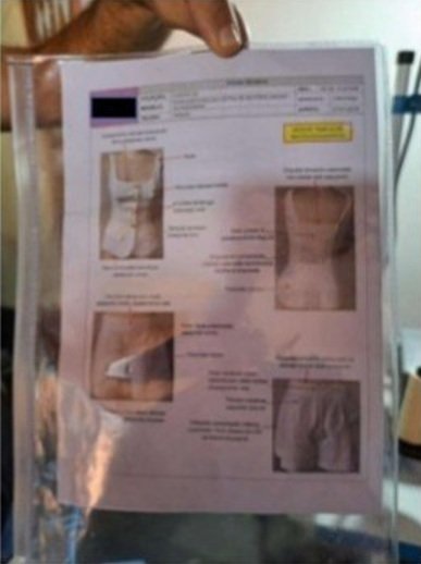 Ficha técnica e remessa de pedidos encontradas nas oficinas de costura pelos auditores (Fotos: Ministério do Trabalho e Emprego)