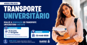 Transporte Universitário: Prefeitura divulga prazos para renovação e novos cadastros do benefício no 2º semestre