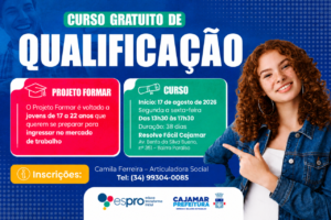 Secretaria de Emprego e ESPRO abrem inscrições para curso gratuito de qualificação 