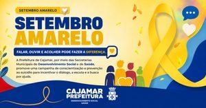 Setembro Amarelo: Cajamar amplia rede de cuidado e reforça importância de falar sobre saúde emocional
