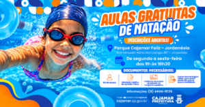 Aulas gratuitas de natação seguem com inscrições abertas em Cajamar